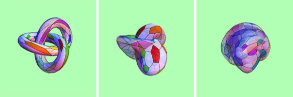 Морфинг трилистного узла в двухслойный мяч Морфинг трилистного узла в двухслойный мяч